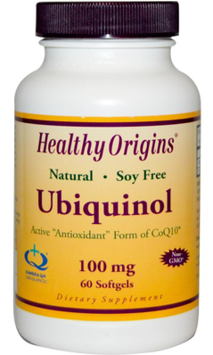 HEALTHY ORIGINS: Ubiquinol 100mg Soy Free Non-GMO 60 softgel