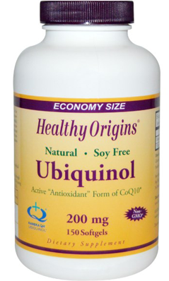 HEALTHY ORIGINS: Ubiquinol 200mg Soy Free Non-GMO 150 softgel