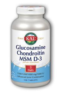 KAL: Glucosamine Chondroitin MSM With D-3 120 Tabs