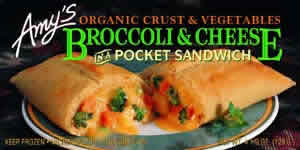 POCKET SANDWHICH ORGANIC BROCCOLI & CHEESE Case of 12 / 4.5 OZ from AMY'S