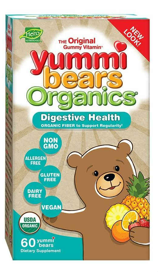 YUMMI BEARS (HERO NUTRITIONALS): Yummi Bears Organic Digestive Health Gummies 60 ct