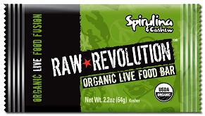 Raw Revolution: Bar,og,spirulina & cashew 2.2 OZ