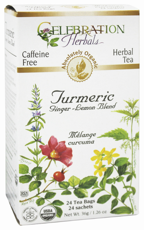 Celebration Herbals: Turmeric Ginger Lemon Organic 24 bag