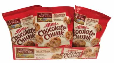 SS COOKIES,MINI,CHOC CHNK Case of 4 / 6/1.25OZ from Back To Nature (Organic Milling)