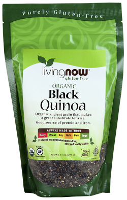NOW: Organic bLACK Quinoa 14 oz