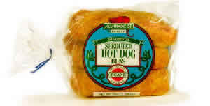 HOT DOG BUNS ORGANIC SPROUTED WHEAT