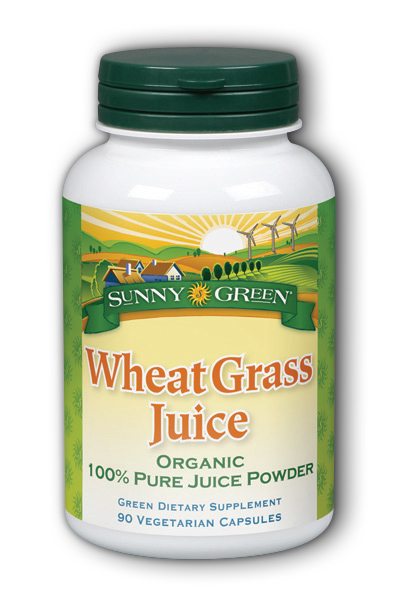 Sunny Green: Wheat Grass Juice Capsules 90ct 500mg
