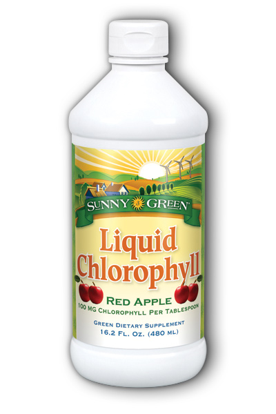 Sunny Green: Chlorophyll Liquid Red Apple Flavor 16 fl oz.