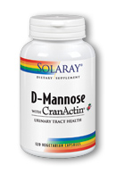 D-mannose with cranactin, 120 caps - 1000mg