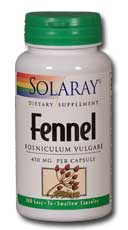 Solaray: Fennel Seeds 100ct 450mg