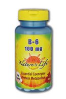Natures life - Vitamin b-6, 100mg 100ct