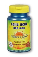 Folic acid 800 mcg, 100ct