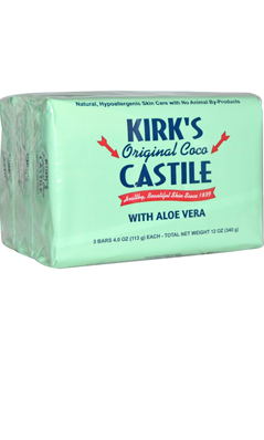 KIRKS NATURAL: Castile Bar Soap Aloe Vera 3 ct