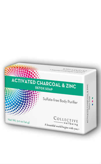 LifeFlo: Detox Soap Active Charcoal/Zinc Bar Citrus (Carton) 5oz