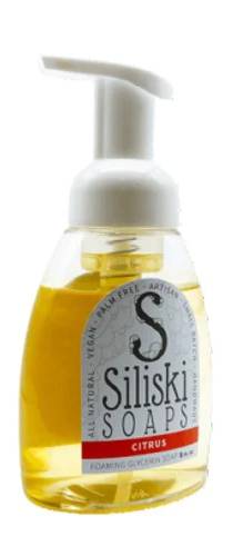 SILISKI SOAPS: Liquid Foaming Soap Citrus 8 OUNCE