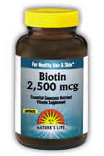 Biotin 2500 mcg 200ct 2500mcg from Natures Life