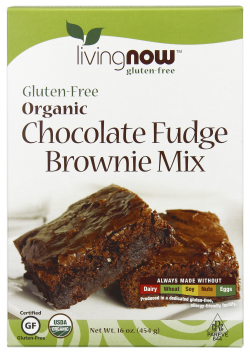 NOW: Chocolate Fudge Brownie Mix Gluten-Free Organic 16 oz