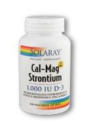 Cal-Mag Strontium w/D-3 120 Vcp 600/300/50mg from Solaray