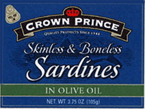 SARDINES,SKNLS BNLS OIL Case of 12 / 3.75 OZ from Crown Prince