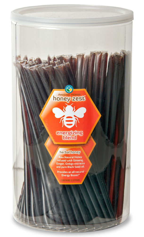 Amazing Herb: HoneyZest Energizing Honey Sticks 100 ct