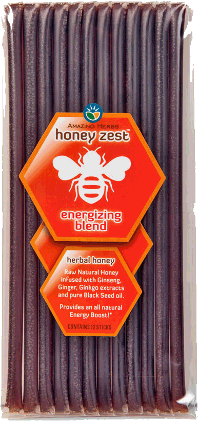 Amazing Herb: HoneyZest Energizing Honey Sticks 12 ct