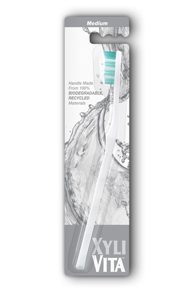XYLIVITA: Frosted White Medium Toothbrush 1 ea Brush