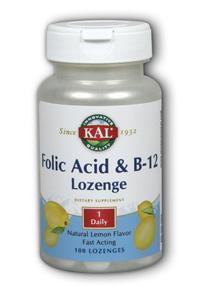 Kal: Folic Acid & B-12 100ct 800mcg