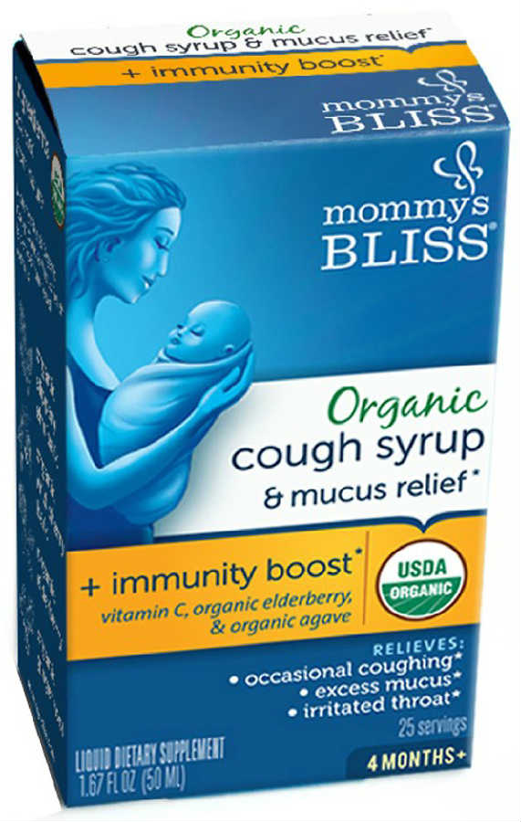 MOMMY'S BLISS: Organic Baby Cough Syrup & Mucus Relief Plus Immunity Boost 1.67 ounce