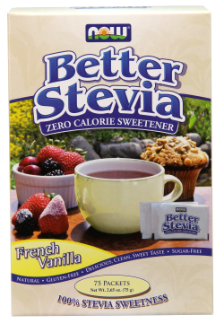 NOW: French Vanilla Stevia Extract Packets 75   Box