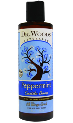 DR WOODS: Castile Soap Liquid Peppermint with Shea Butter 16 oz