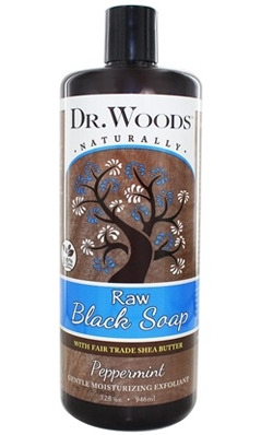 DR WOODS: Black Soap W/Peppermint 32 oz