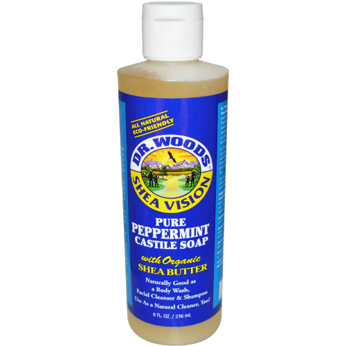 DR WOODS: Castile Soap Liquid Peppermint with Shea Butter 8 oz