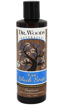 DR WOODS: Black Soap W/Peppermint 8 oz