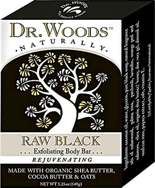 DR WOODS: Bar Soap Exfoliating Black 5.25 oz