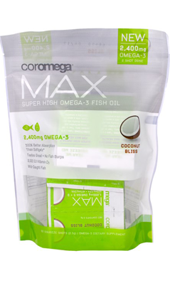 COROMEGA: Coromega Max Omega 3 Coconut Bliss 60 ct