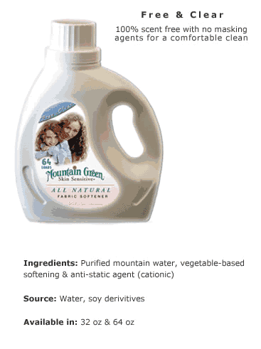 FABRIC SOFTENER,FR&CLR - 8 / 32 OZ from Mountain Green