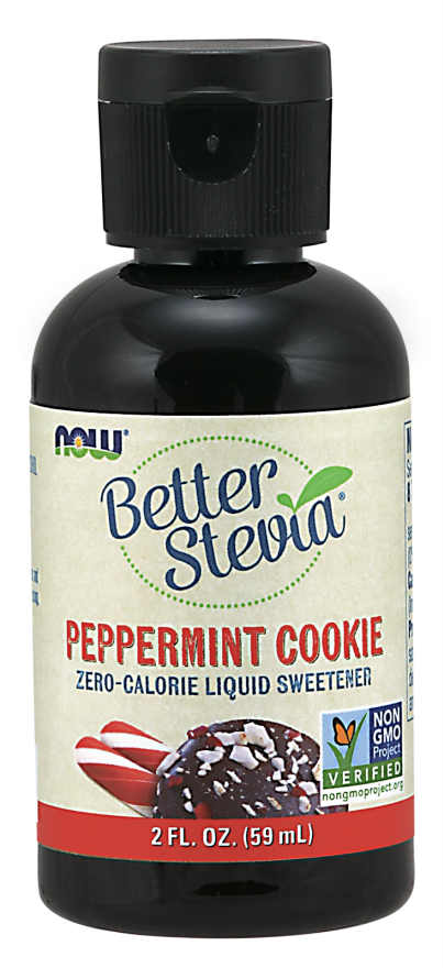 NOW: BetterStevia Liquid Peppermint Cookie 2 fl oz
