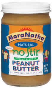 PEANUT BUTTER CREAMY NO STIR Case of 12 / 16 OZ from Maranatha Natural Foods