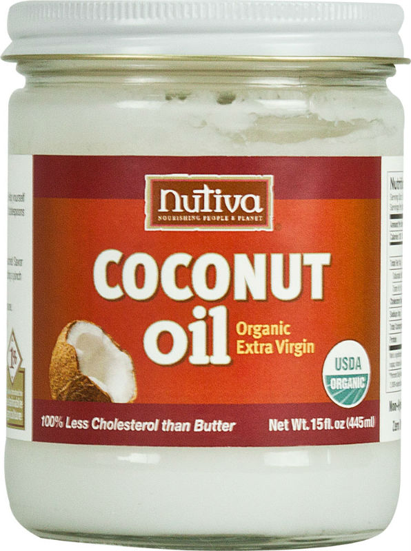 NUTIVA: Organic Extra-Virgin Coconut Oil (Glass Jar) 15 oz