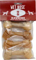 BONE,KNOTTED,RAWHIDE NATL Case of 12 / 4 PK from Castor and Pollux