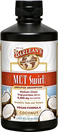 BARLEANS ESSENTIAL OILS: MCT Coconut Swirl 16 fl oz
