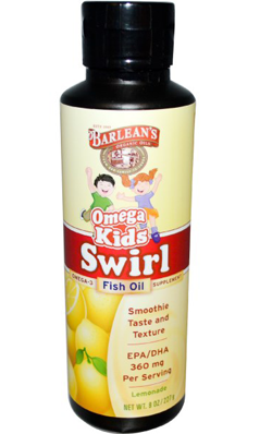BARLEANS ESSENTIAL OILS: Kids Lemonade Fish Oil Swirl 8 oz