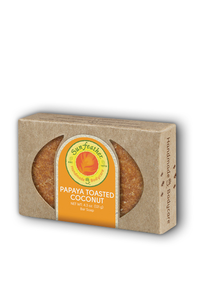 SunFeather Artisanal Soap Bars: Papaya and Toasted Coconut Soap Bar 4.3 oz