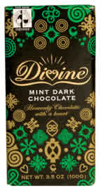BAR,CHOC,DARK,W/MINT CRSP Case of 10 / 3.5 OZ from Divine Chocolate
