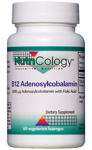 NUTRICOLOGY/ALLERGY RESEARCH GROUP: B12 Adenosylcobalamin Vegetarian Lozenges 60 loz