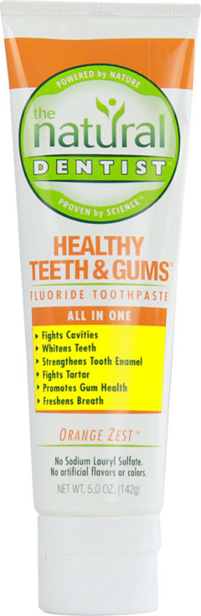 NATURAL DENTIST: Healthy Teeth and Gums All in One Fluoride Toothpaste Orange Zest 5 oz