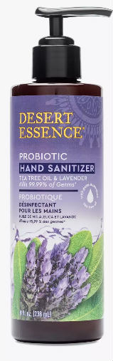 DESERT ESSENCE: Probiotic Hand Sanitizer Lavender and Tea Tree Oil 8 ounce