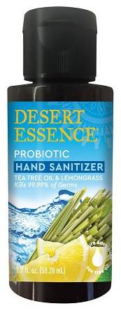 DESERT ESSENCE: Probiotic Hand Sanitizer Lemongrass 1.7 OUNCE