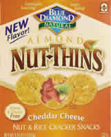 Thin crackers,ched cheese Case of 12 / 4.25 OZ from Blue Diamond Growers Co-Op