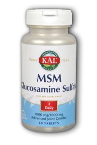 Kal: M.S.M. with Glucosamine Sulfate 60ct